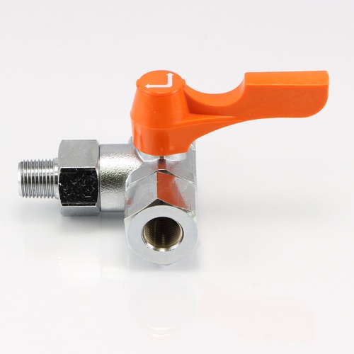 R 1/4インチxRc1/4インチxRc1/4インチ 三方ミニボールバルブ【EA425BT-102A】