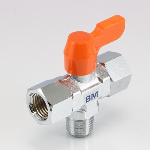 R 1/8インチxRc1/8インチ ミニボールバルブ(3方)【EA425BM-1】