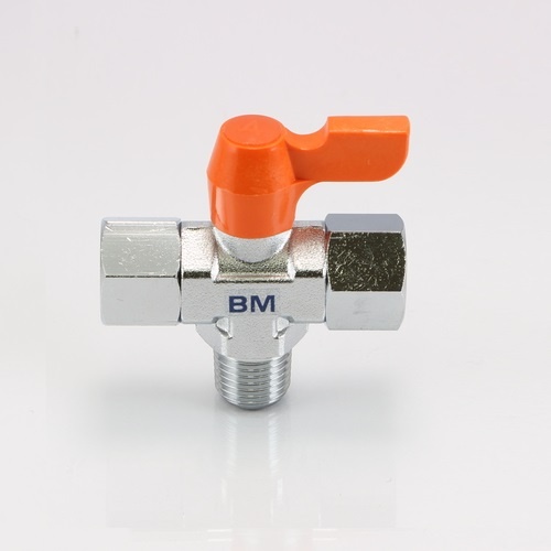 R 1/8インチxRc1/8インチ ミニボールバルブ(3方)【EA425BM-1】