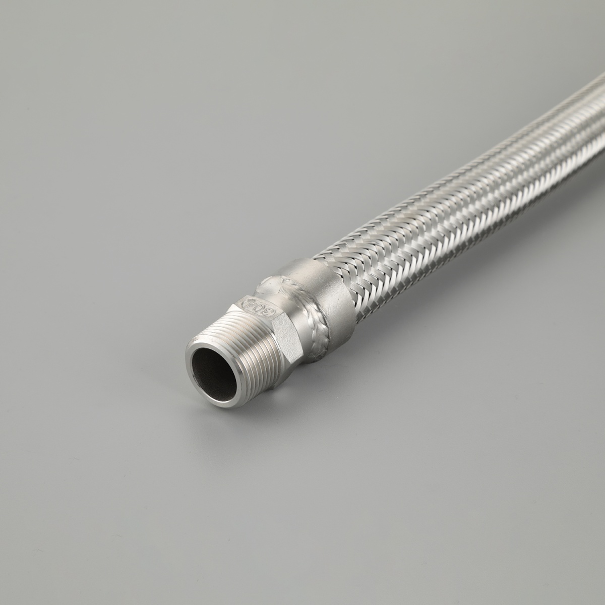 R 1・1/4インチx500mm フレキチューブ(鉄ニップル/溶接)【EA469EM-72】