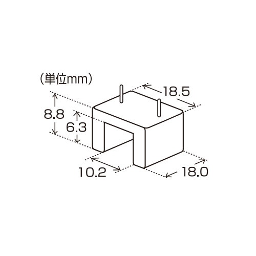 VVF1.6/ 2.0mmx2芯 コンクリートサドル(6個)【EA947E-12】