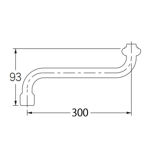 W26x20T/300mm 泡沫水栓ノズル【EA468BZ-73A】