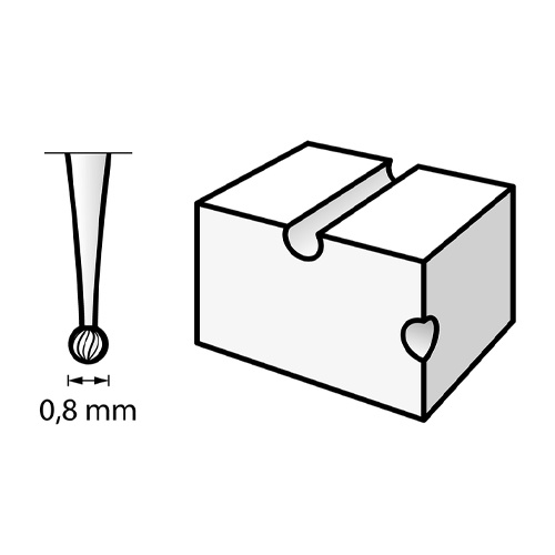 φ0.8mm/3.2mm軸 エングレービングカッター【EA818E-81A】