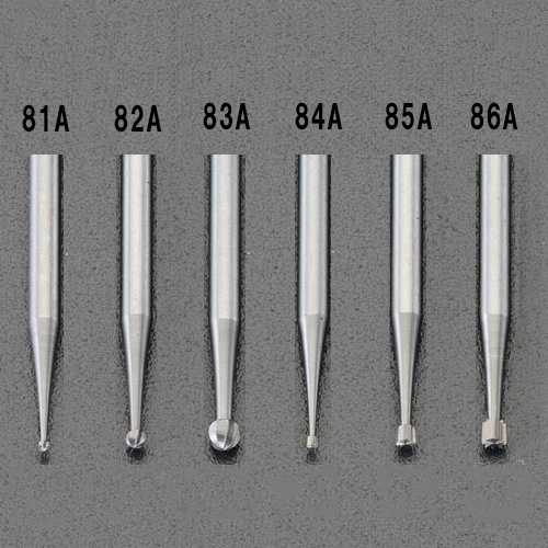 φ1.6mm/3.2mm軸 エングレービングカッター【EA818E-82A】