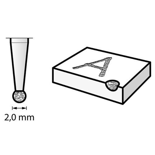 φ2.0mm /3.2mm軸 ダイヤモンドバー【EA818E-54B】