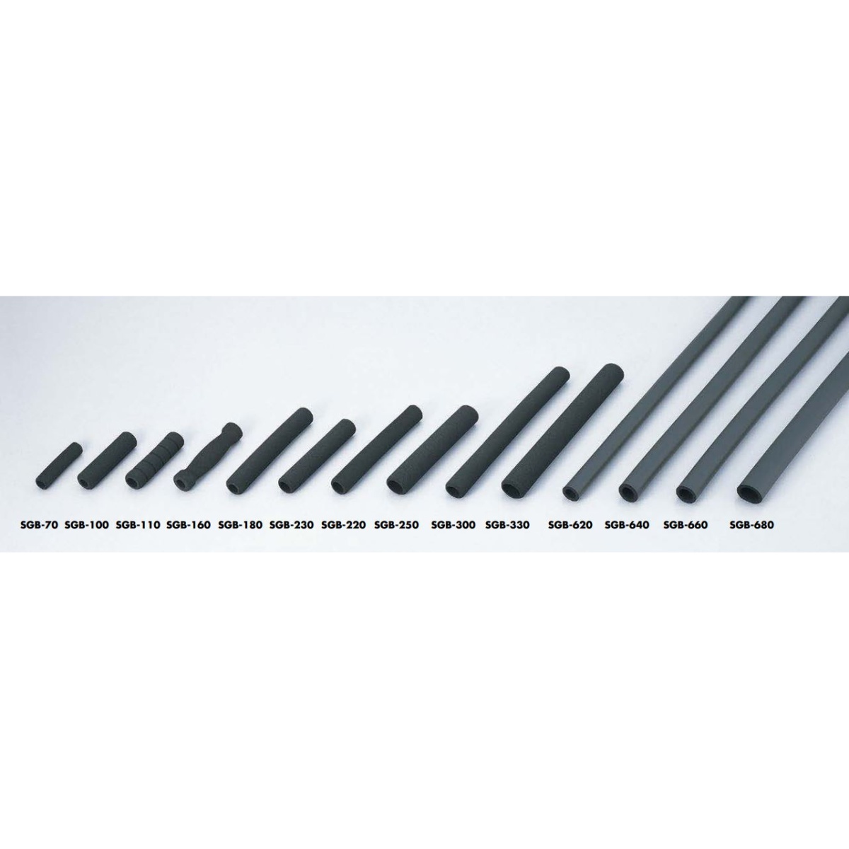 φ20x 220mm ゴムグリップ(5本)【EA983FF-336】