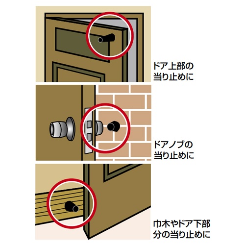 φ25x40mm 戸当り(2個/白)【EA951LG-211】