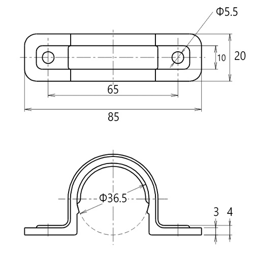 φ28mm PF管両サドル(環境配慮型/5個)【EA947BS-145】