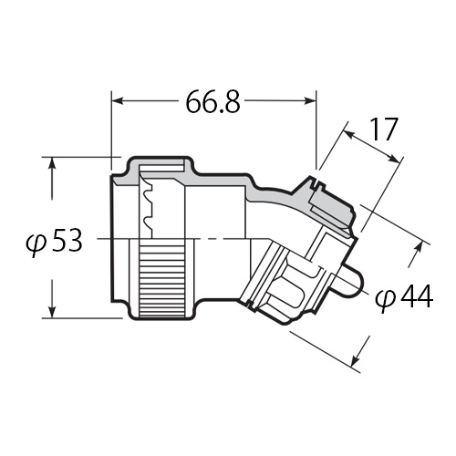 φ28mm フレキ管用曲がりコネクター(環境配慮型)【EA947HN-235】