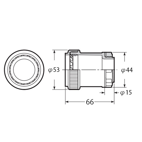 φ28mm フレキ管用防水コネクター(ワンタッチ型/黒)【EA947HP-84】