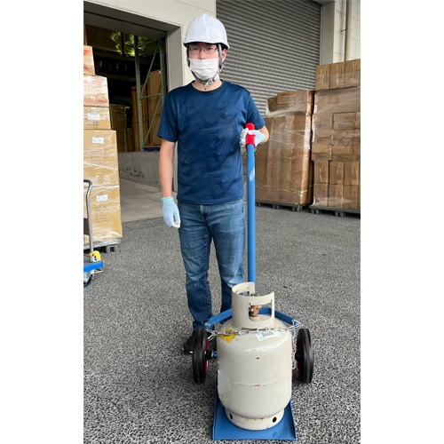 φ300mm ボンベ用ハンドトラック【EA520FD-58】