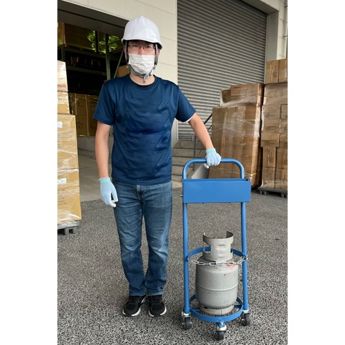 φ300mm ボンベ用ハンドトラック【EA520FD-60】