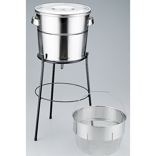 φ300x260mm/13L タンク(カゴ・スタンド付/ステンレス製)【EA508SF-41】