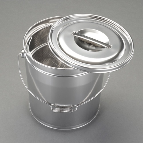 φ300x305mm/15L 取手付タンク(カゴ付/ステンレス製)【EA508SF-31】