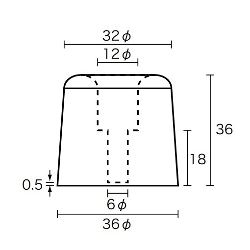 φ36x36mm 戸当り(黒/4個)【EA951LG-121】