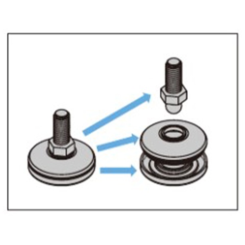 φ40mm/M10x22/130kg アジャスターボルト(首振/エコ)【EA949HA-13】