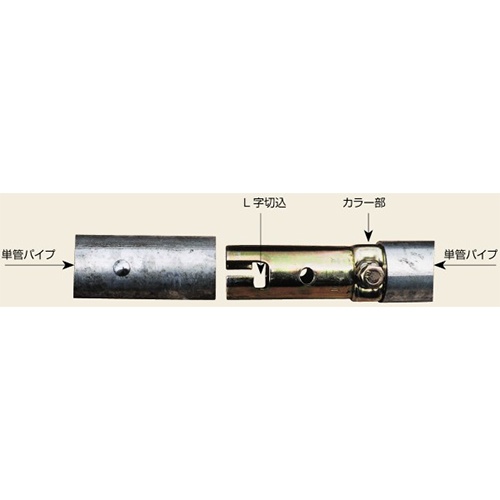 φ48.6mm C型ジョイント(ピン付単管パイプ接続用)【EA951EN-9】