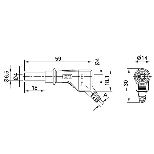 φ4mm バナナプラグ(スタック接続/赤)【EA940DP-772】