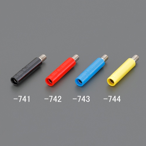 φ4mm/M4 プラグアダプター(ネジ穴用/黄)【EA940DP-744】