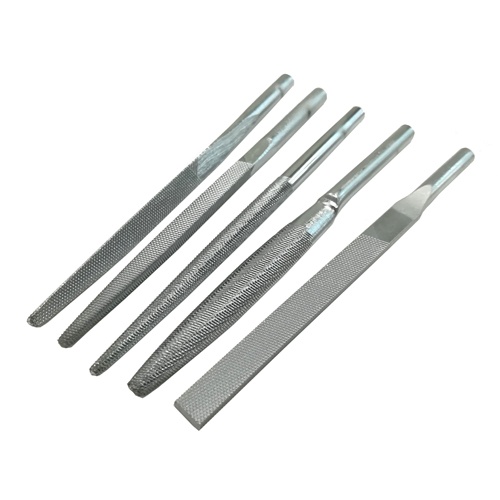 φ5x105mm やすり(クロムコーティング/5本組/中目)【EA521TF-90】