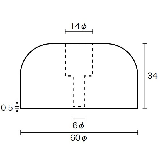 φ60x34mm 戸当り(4個)【EA951LG-132】