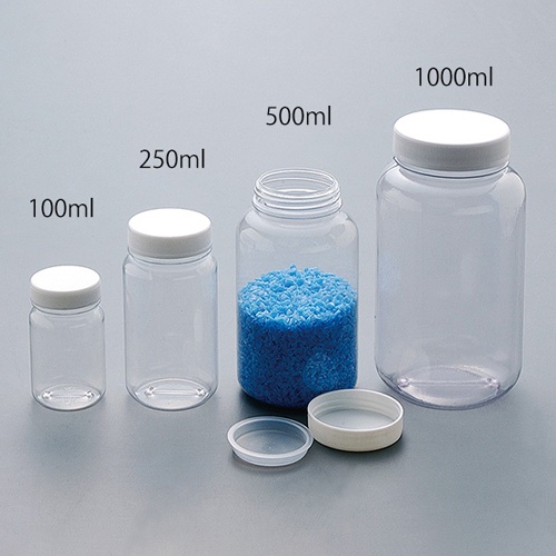 φ80x 145 mm/500ml 広口ポリ容器(クリアー)【EA508AF-48】