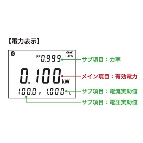 クランプ電力テスター(デジタル)【EA708BW-11】