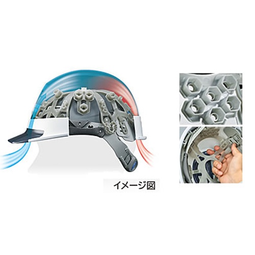 ヘルメット(通気孔付/青)【EA998BB-13A】