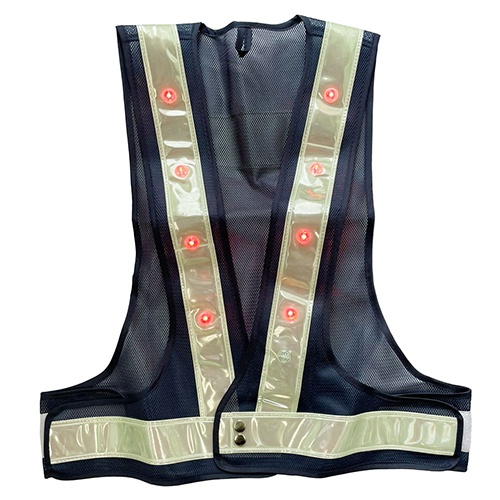 安全ベスト・LED(蓄光・紺/白)【EA983R-281】