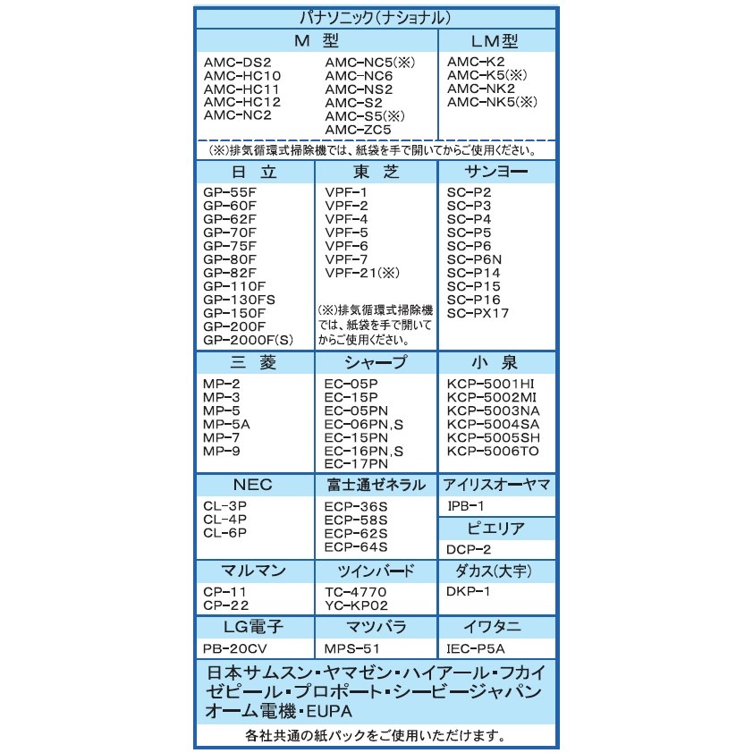 家庭用掃除機ダストパック(10枚入)【EA899-24】