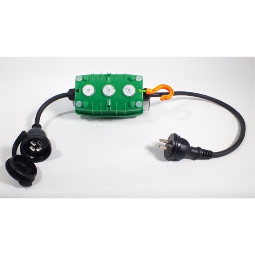 三相200V/19A/0.7m 過負荷・漏電保護タップ【EA815GB-6】