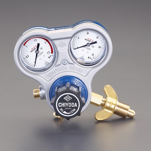 酸素調整器(関西式蝶ネジ/乾式安全器内蔵型)【EA316A-3A】