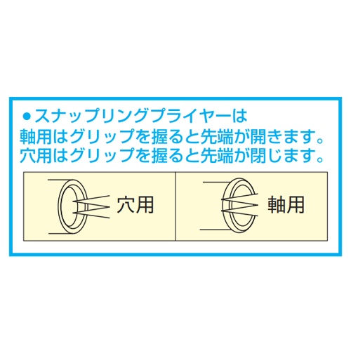 軸24-37mm/穴27-44mm 90°スナップリングプライヤー【EA590HA-53】