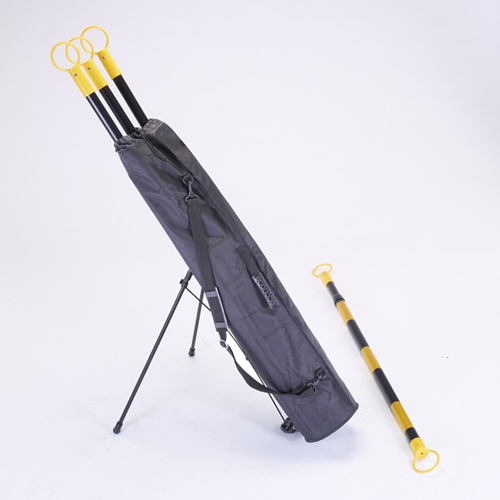 伸縮ガードバー(1.3-2.2m-トラ4本/自立バッグ付)【EA983FV-190S】