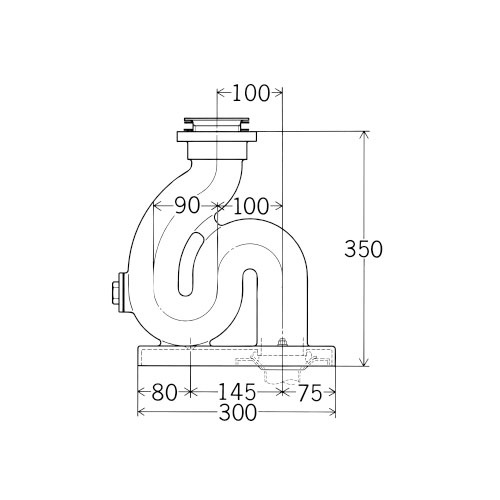掃除流し用排水トラップ【EA468HF-1】