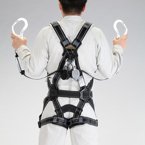 墜落制止用器具(フルハーネス/巻取式ツインランヤード付)【EA998KA-14】