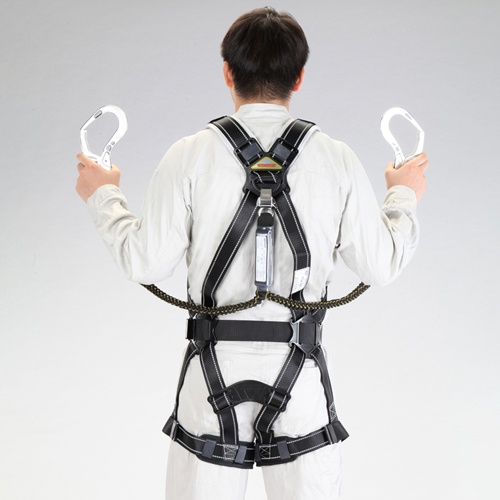 墜落制止用器具(フルハーネス/伸縮式ツインランヤード付)【EA998KC-2】