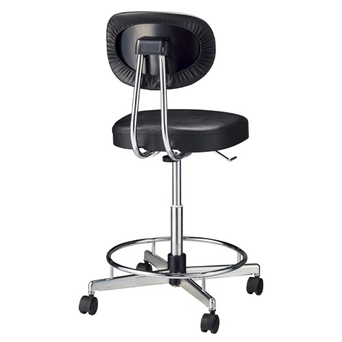 導電チェアー(足掛付/ブラック)【EA956XA-173】