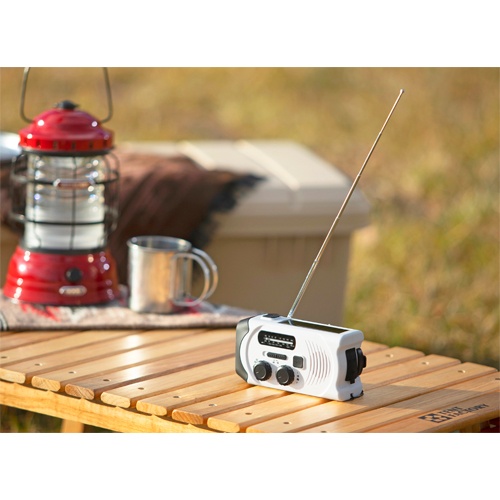 非常用ライト/LED(手回し発電/ラジオ付)【EA758-18】