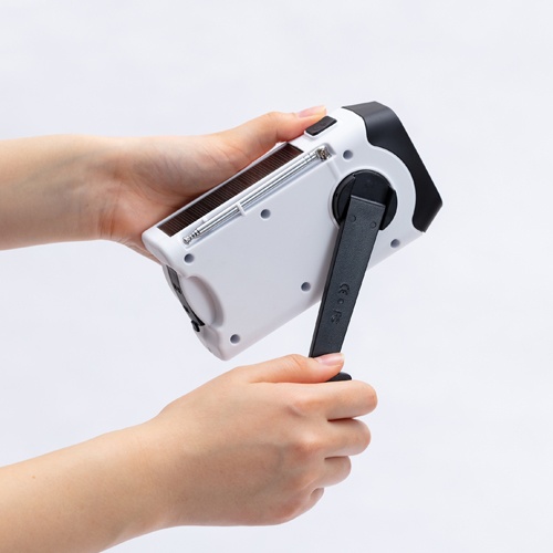 非常用ライト/LED(手回し発電/ラジオ付)【EA758-18】