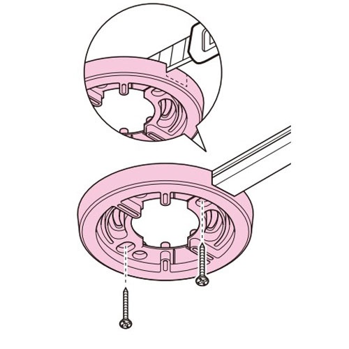 防犯カメラ・感知器兼用台座(モール用/白)【EA947HB-255】