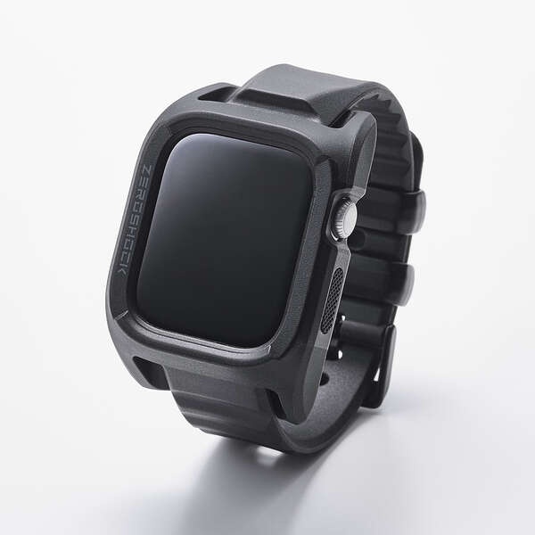 Apple Watch 49/45/44/42mm/バンド/TPU/ZEROSHOCK/ブラック【AW-25ABDZEROBK】