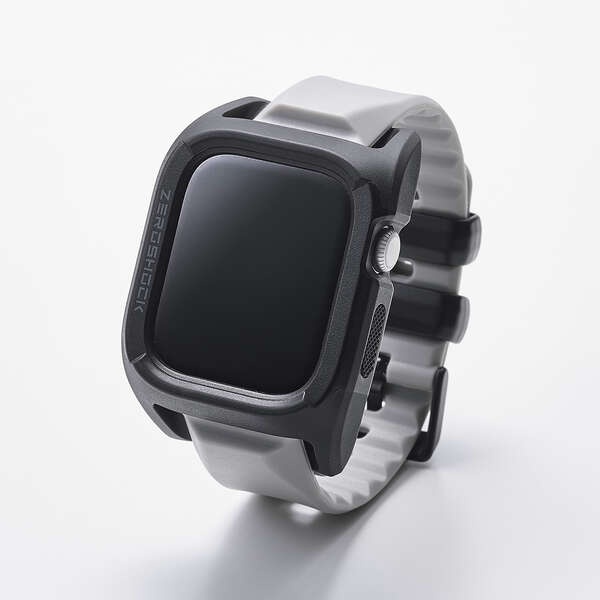 Apple Watch 49/45/44/42mm/バンド/TPU/ZEROSHOCK/グレー【AW-25ABDZEROGY】