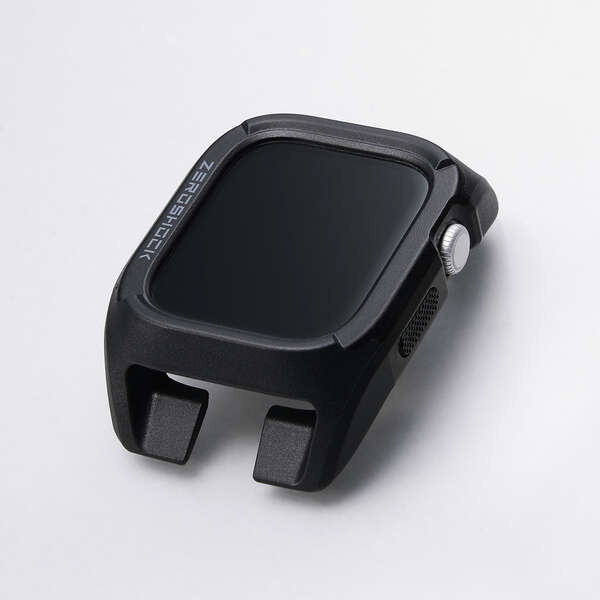 Apple Watch 46mm/バンパーケース/ZEROSHOCK/ブラック【AW-25AFCZEROBK】