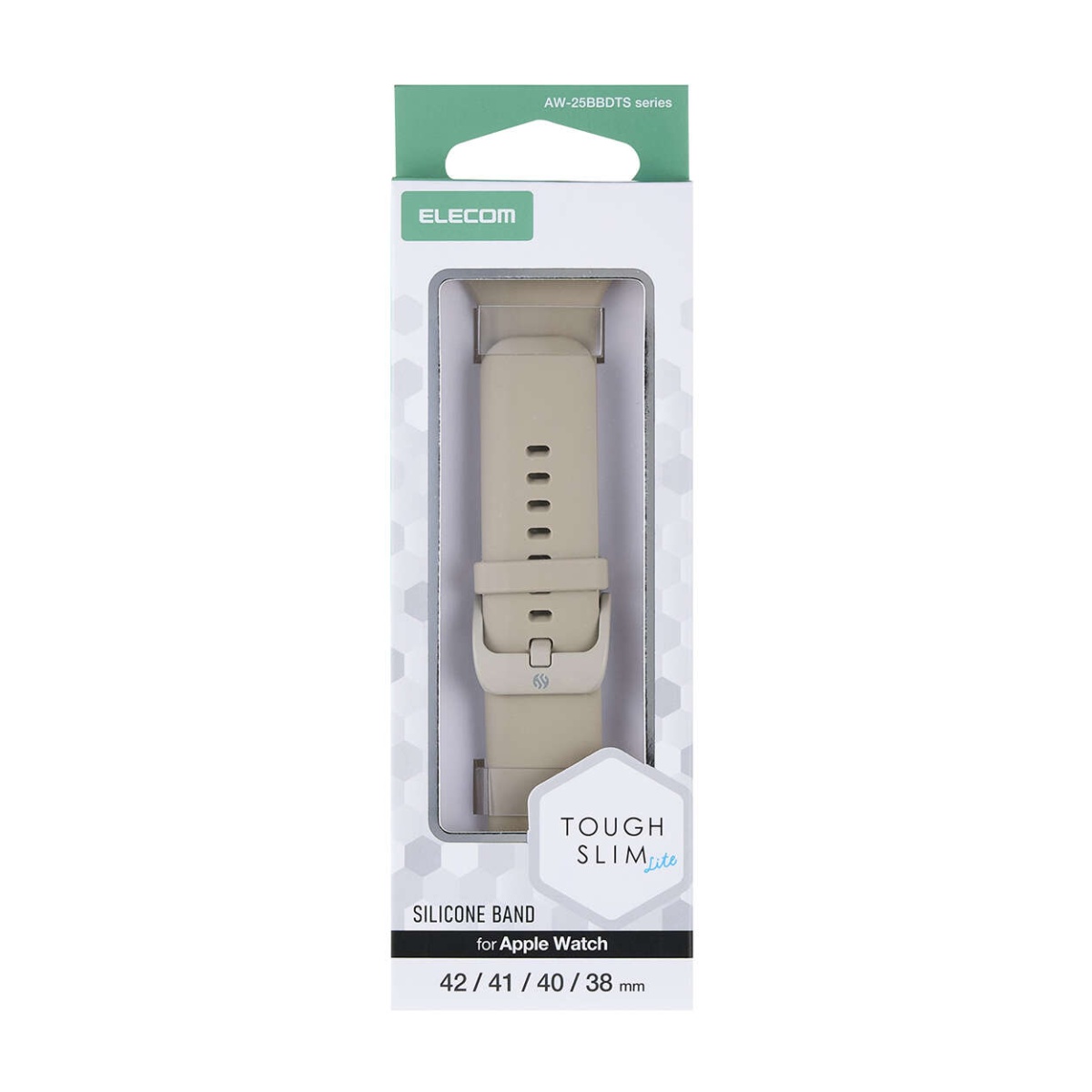 Apple Watch  41/40/38mm/バンド/シリコン/TOUGH SLIM/ベージュ【AW-25BBDTSBE】