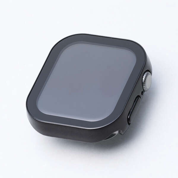 Apple Watch 42mm/フルカバーケース/プレミアムガラス/高透明/防水/ブラック【AW-25BFCGEBK】
