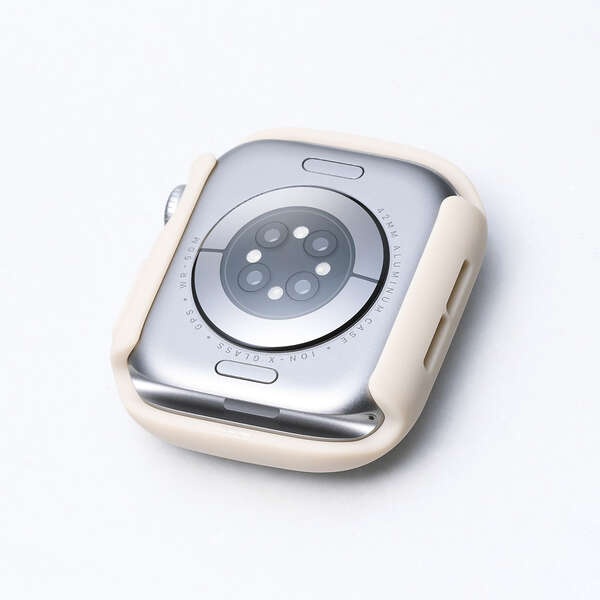 Apple Watch 42mm/フルカバーケース/TOUGHSLIM/プレミアムガラス/高透明/ベージュ【AW-25BFCTSLBE】