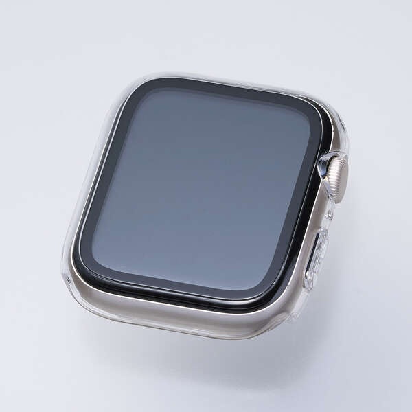Apple Watch 44mm/フルカバーケース/プレミアムガラス/高透明/クリア【AW-25DFCGCR】