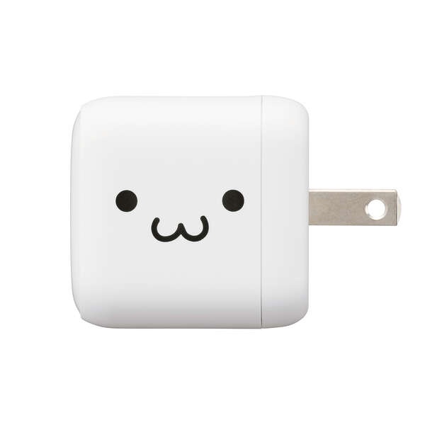 AC充電器/スマホ、タブレット用/USB PD/65W/USB-C/スイングプラグ/しろちゃん【MPA-AC12465WF】