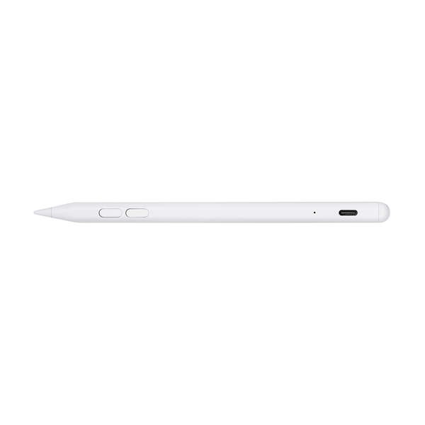 タッチペン/充電式/iPad専用/ショートカットボタン/パームリジェクション/傾き検知/磁気吸着/USB-C充電/急速充電/交換ペン先/ホワイト【P-TPACSTAP14WH】
